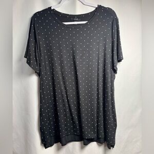 Alfani Black Top with Gold Dots 1X